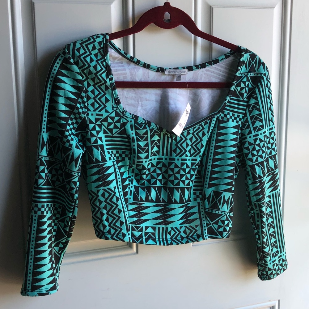 Charlotte Russe Tribal Crop Top
